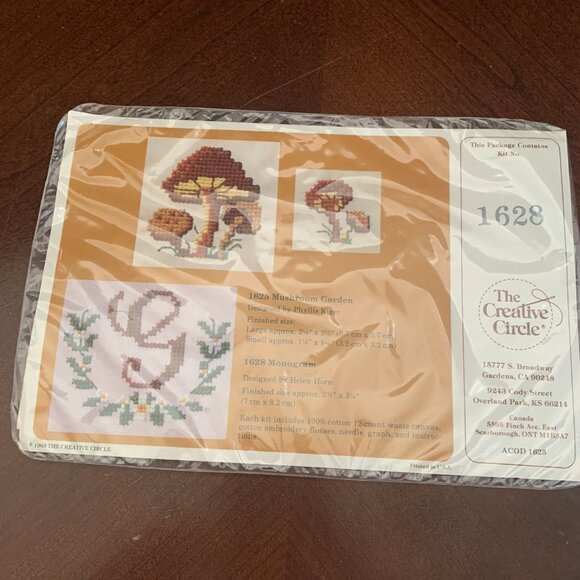 Lot of 3 Creative Circle Cross Stitch Kits - 1627 Happy Rainbow & 1628 Monogram - Picture 7 of 10